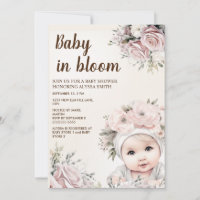 Belles roses roses bébé en fleurs Fille Baby Showe