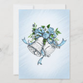 Invitation Bells Mariage bleu (Dos)