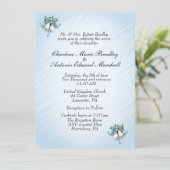 Invitation Bells Mariage bleu (Debout devant)