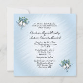 Invitation Bells Mariage bleu (Devant)