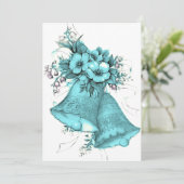 Invitation Bells Mariage Bleu (Debout devant)