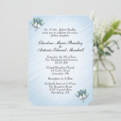 Invitation Bells Mariage bleu (Debout devant)