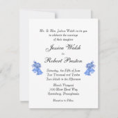 Invitation Bells Mariage bleu (Devant)