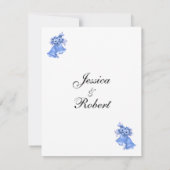Invitation Bells Mariage bleu (Dos)