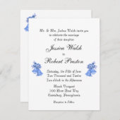 Invitation Bells Mariage bleu (Devant / Derrière)