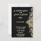 Invitation Bellydancer hafla boho gypsy mariage (Dos)