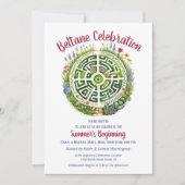 Invitation Beltane Celtic Garden Labyrinth Sabbat Party (Devant)