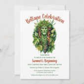 Invitation Beltane Celtic Greenman Forest God Sabbat Party (Devant)