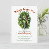 Invitation Beltane Celtic Greenman Forest God Sabbat Party (Debout devant)