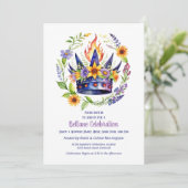 Invitation Beltane Fire Crown Summer Floral Sabbat Party (Debout devant)