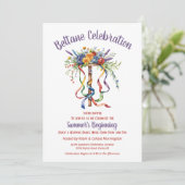 Invitation Beltane Maypole Summer Floral Sabbat Party (Debout devant)