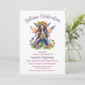 Invitation Beltane Summer Fairy Floral Sabbat Party (Debout devant)