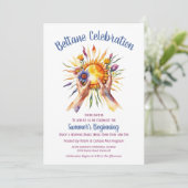 Invitation Beltane Summer Sun Floral Sabbat Party (Debout devant)
