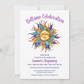 Invitation Beltane Summer Sun Shine Sabbat Party (Devant)