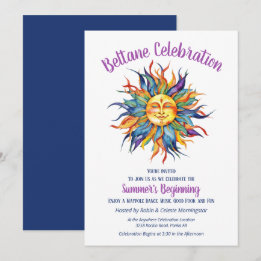 Invitation Beltane Summer Sun Shine Sabbat Party