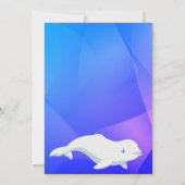 Invitation Béluga Baleine Bleu et rose océan Arctique Anniver (Dos)