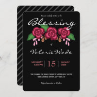 Bénédiction Bébé élégant moderne LDS Roses