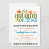 Invitation Bénédiction d'automne (Devant / Derrière)