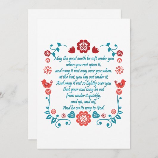 Invitation Bénédiction de 32 (Devant / Derrière)