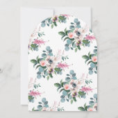 Invitation Bénédiction de mère chrétienne de style floral vin (Dos)