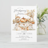 Invitation Bénédiction de récolte Dîner d'action de grâces In (Debout devant)