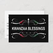 Invitation bénédiction kwanzaa sophistiquée (Devant / Derrière)