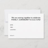 Invitation bénédiction kwanzaa sophistiquée (Dos)