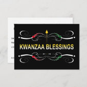Invitation bénédiction kwanzaa sophistiquée (Devant / Derrière)