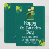 Invitation Bénédiction moderne de la Saint-Patrick joyeuse (Devant / Derrière)