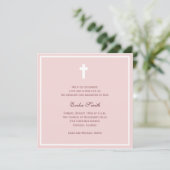 Invitation Bénédiction rose (Debout devant)