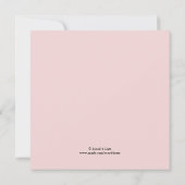 Invitation Bénédiction rose (Dos)