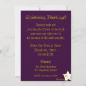 Invitation Bénédictions de baptême de mon ange - Personnalise (Dos)