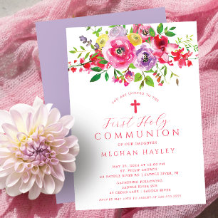 Invitation Bénédictions de fleurs Première communion