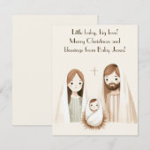 Invitation Bénédictions de Noël de l'enfant Jésus (Devant / Derrière)