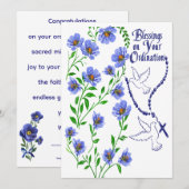 Invitation Bénédictions pour votre ordination (Devant / Derrière)