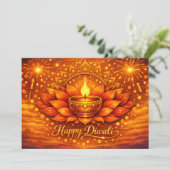 Invitation Bénédictions radieuses de Diwali (Debout devant)