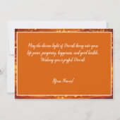 Invitation Bénédictions radieuses de Diwali (Dos)