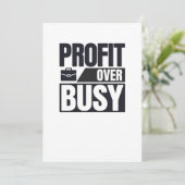 Invitation Bénéfice sur entrepreneur minimaliste occupé (Debout devant)