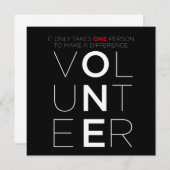 Invitation Bénévoles Faire une différence Volontaire Volontai (Devant / Derrière)