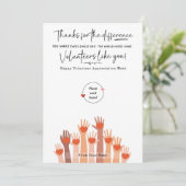 Invitation Bénévoles Semaine d'appréciation Titulaire de cart (Debout devant)