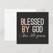 Invitation Béni par Dieu pendant 50 ans, design pour 50e anni (Devant / Derrière)