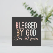 Invitation Béni par Dieu pendant 50 ans, design pour 50e anni (Debout devant)