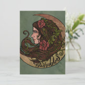 Invitation Béni Soit La Déesse Lune Art Pagan (Debout devant)