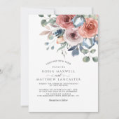 Invitation Bénie Florale, Bouquet Élégant Mariage (Devant)