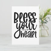 Invitation Bénissez votre coeur (Debout devant)