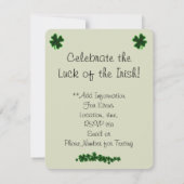 Invitation Benjamin Franklin Clover St Patrick's Day (Dos)