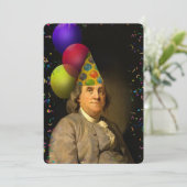 Invitation Benjamin Franklin Joyeux anniversaire (Debout devant)