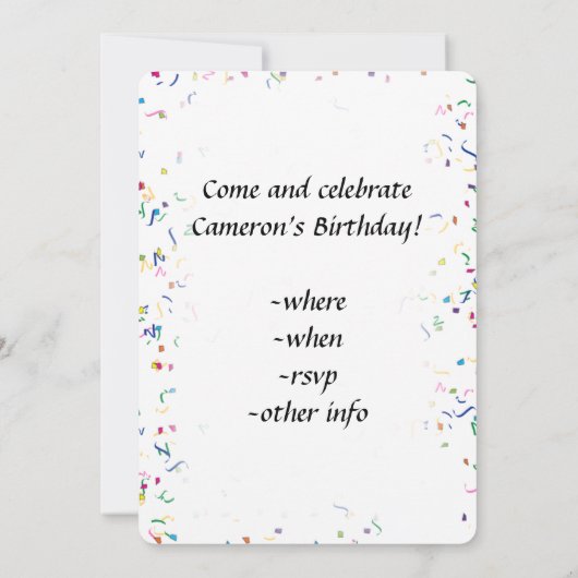 Invitation Benjamin Franklin Joyeux anniversaire (Dos)