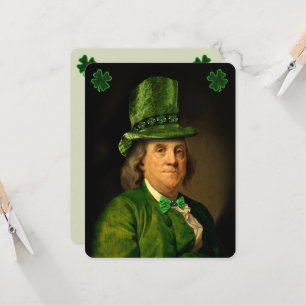 Invitation Benjamin Franklin Trèfle Saint-Patrick