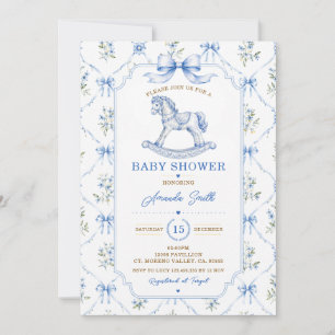 Invitation Berceau à bascule de toile de douche pour bébé en 